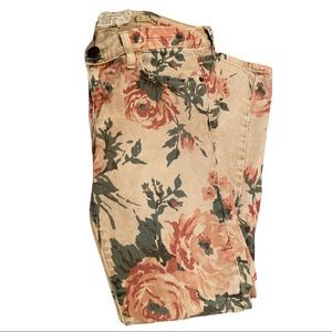 {Current/Elliot} Floral Stiletto Jeans